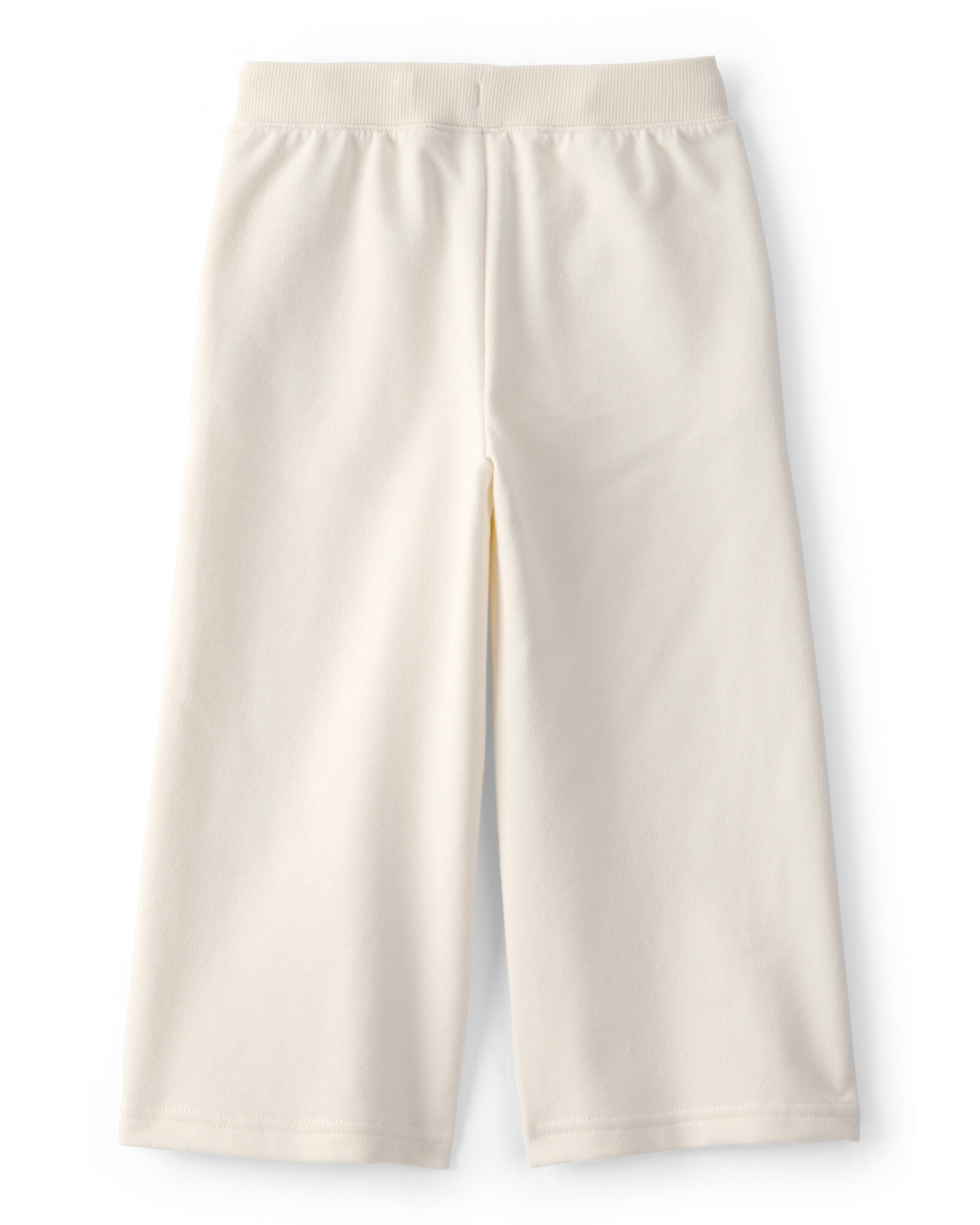 Pantalón deportivo de algodón, con pierna ancha, marfil Sin color