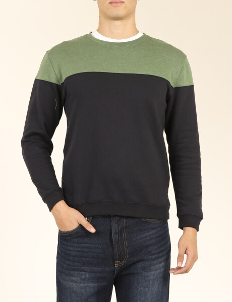 470916 SWEATER HARRY Azul Oscuro/verde Claro Melange