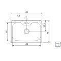 PILETA MORGANA DE ACERO INOX. 304 Pileta Morgana De Acero Inox. 304