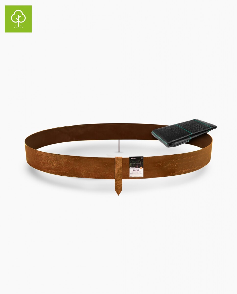 Fleje separador para árbol - 10cm x D: 95cm - ACERO CORTEN 2mm 