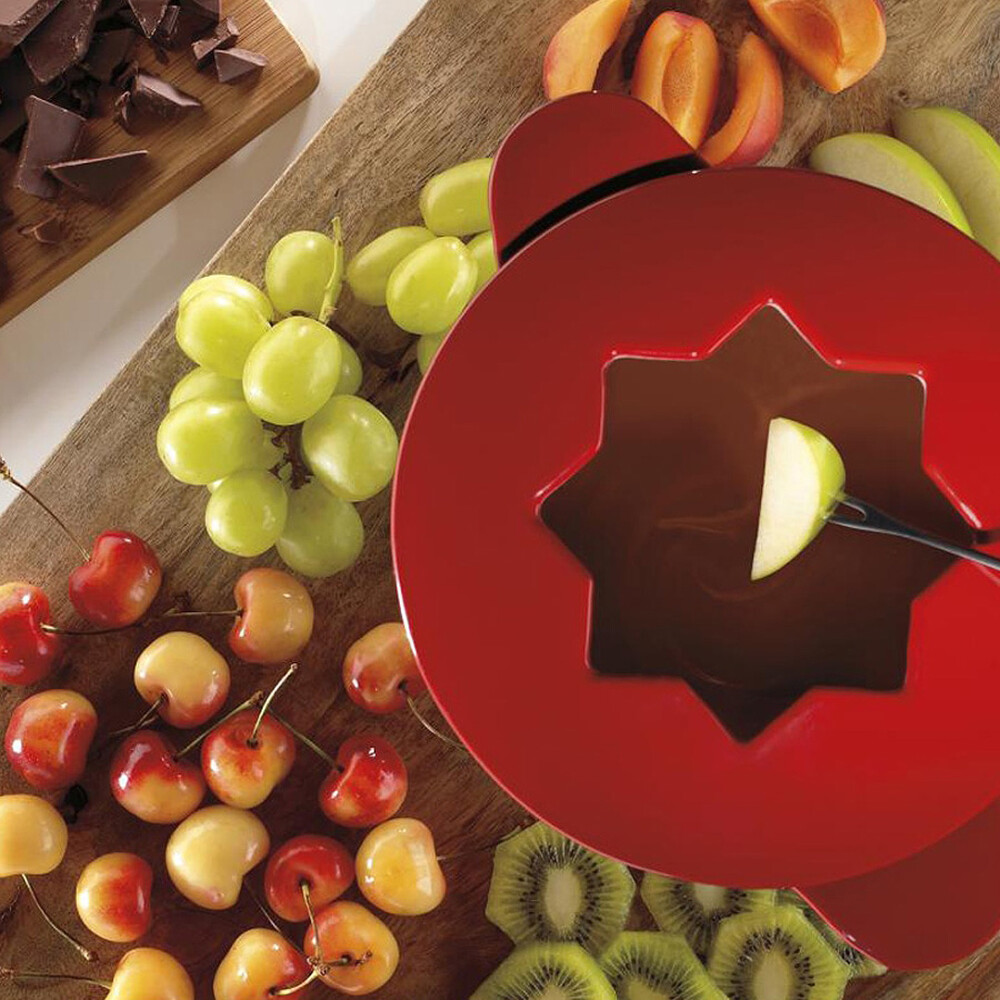 Cuisinart® JUEGO DE FONDUE DE HIERRO FUNDIDO ROJO N/A