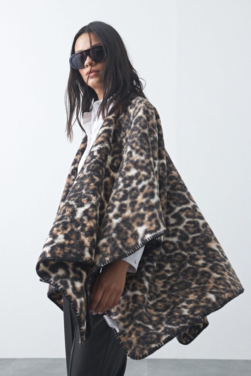 PONCHO DOLMADES Animal Print