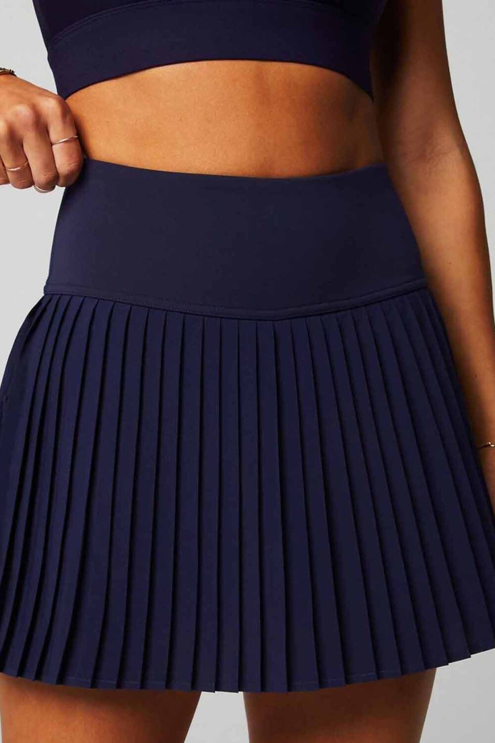 Falda Con Malla Hot Shot Pleated Skirt Classic Mini Mujer Deep Navy