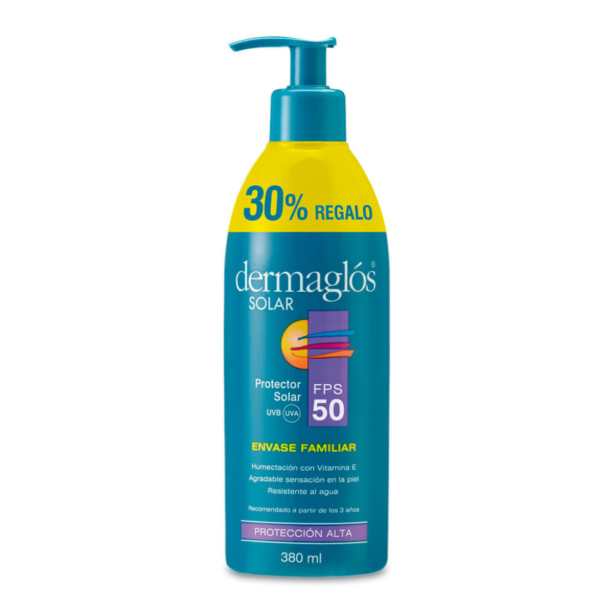 Dermaglos Protector Solar FPS50 380 ml | Protección Solar Alta