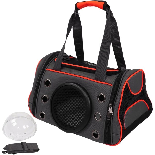 Bolso Transporador Mascota Capsula Gatos Perros Viaje Valija Color Variante Rojo