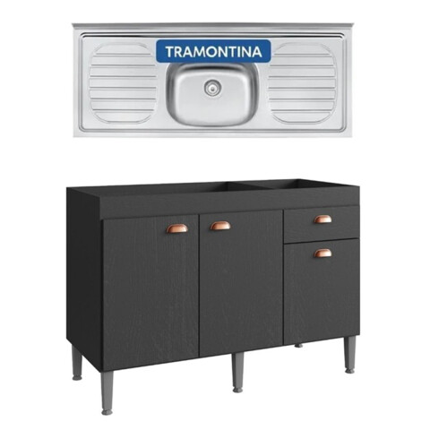 Bajo Mesada Mueble Cocina 3puertas 1cajón 120cm Con Pileta Bajo Mesada Mueble Cocina 3puertas 1cajón 120cm Con Pileta