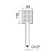 GRIFERIA TELEFONO CUADRADO NEGRO MATE ABS BAÑO 85X110MM NEGRO