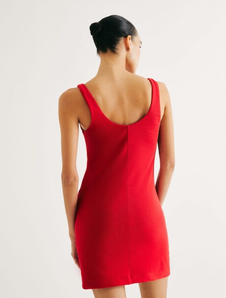 VESTIDO CORTO AJUSTADO ROJO