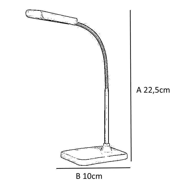 ""VELADOR DE MESA LED ""EIDER""  3W 6000K GRIS" ""VELADOR DE MESA LED ""EIDER""  3W 6000K GRIS"