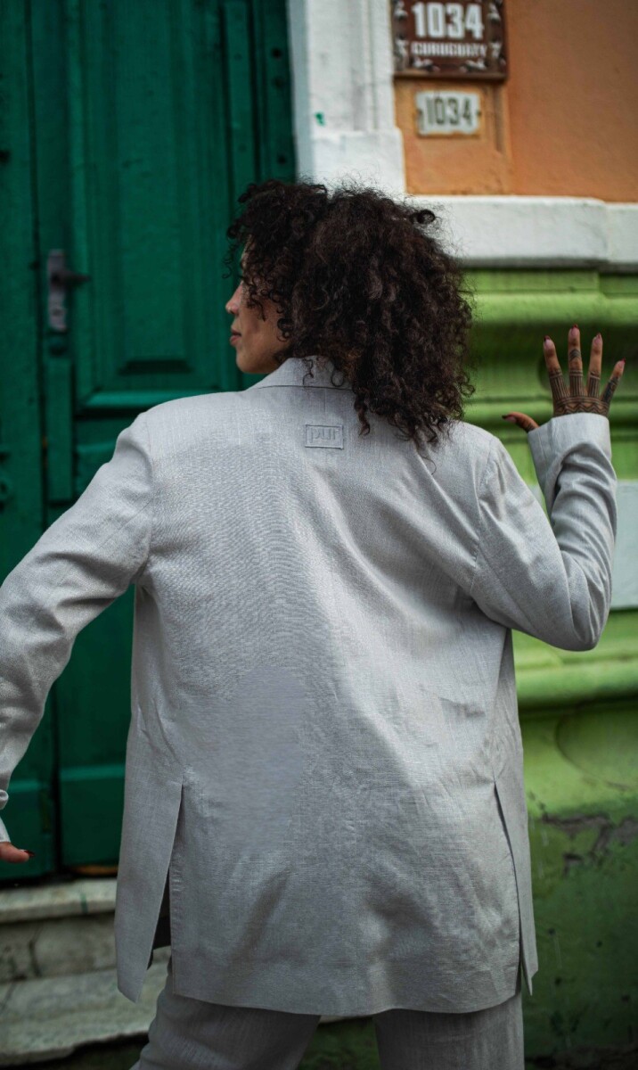 Blazer Sastre Lurex - Gris 