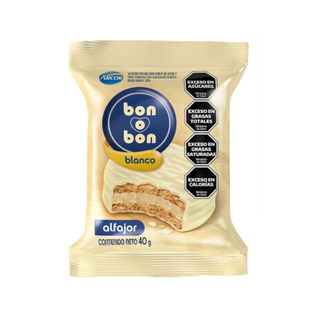 Alfajor Bon o Bon Blanco 40g Alfajor Bon o Bon Blanco 40g