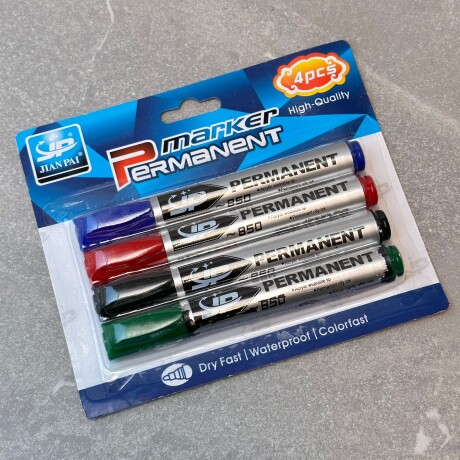 Juego De 4 Marcadores Permanentes Juego De 4 Marcadores Permanentes