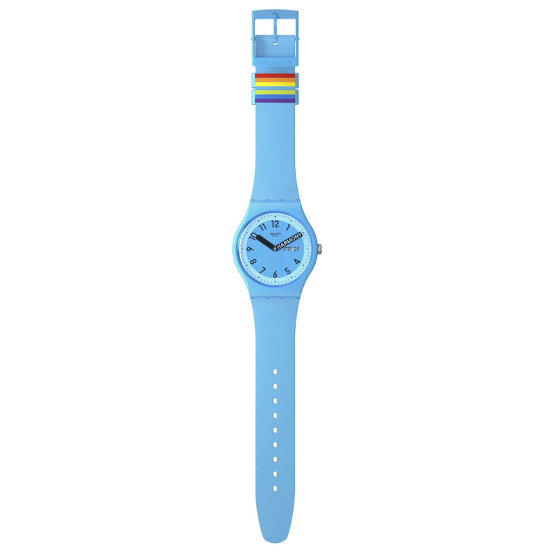 Reloj Swatch SO29S702 Proudly Blue de silicona Azul