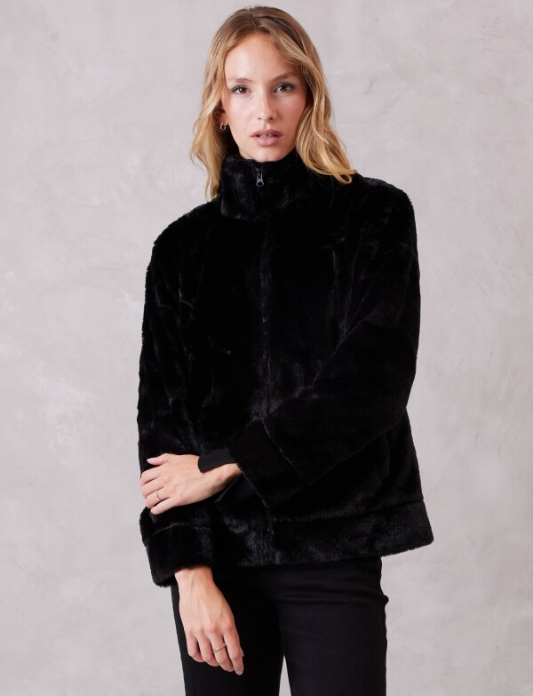 Chaqueta Faux Fur NEGRO
