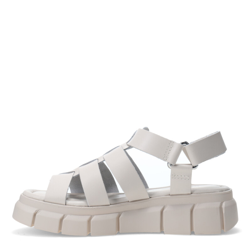Sandalias de Mujer Bottero de tiras c/velcro Blanco Hueso