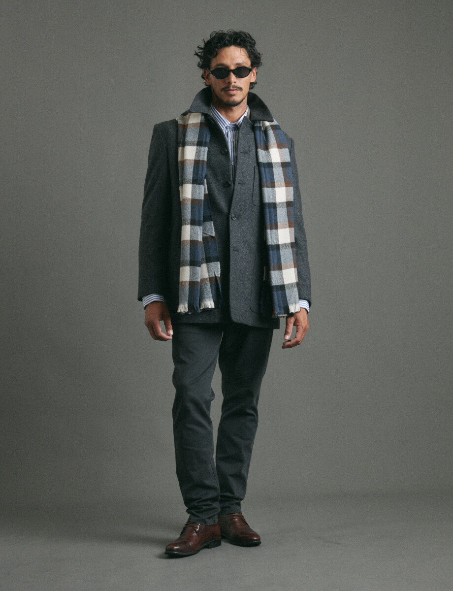 700894 BUFANDA HARRINGTON LABEL Azul