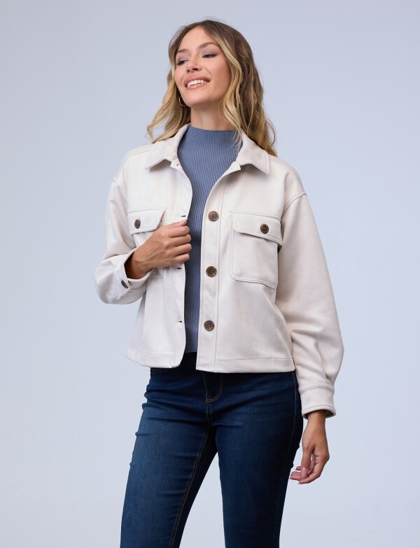Chaqueta Suede BEIGE CLARO