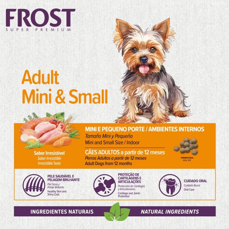 FROST PERROS ADULTOS RAZAS PEQUEÑAS 2.5 KG