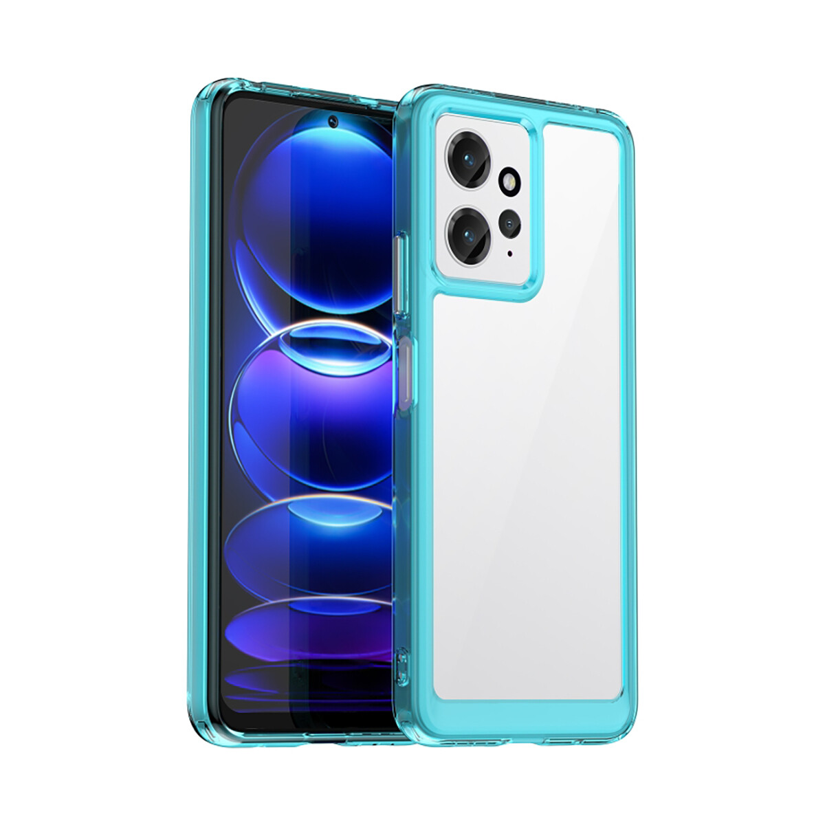 Case Transparente con Borde de Color Xiaomi Redmi 12 - Turquesa 