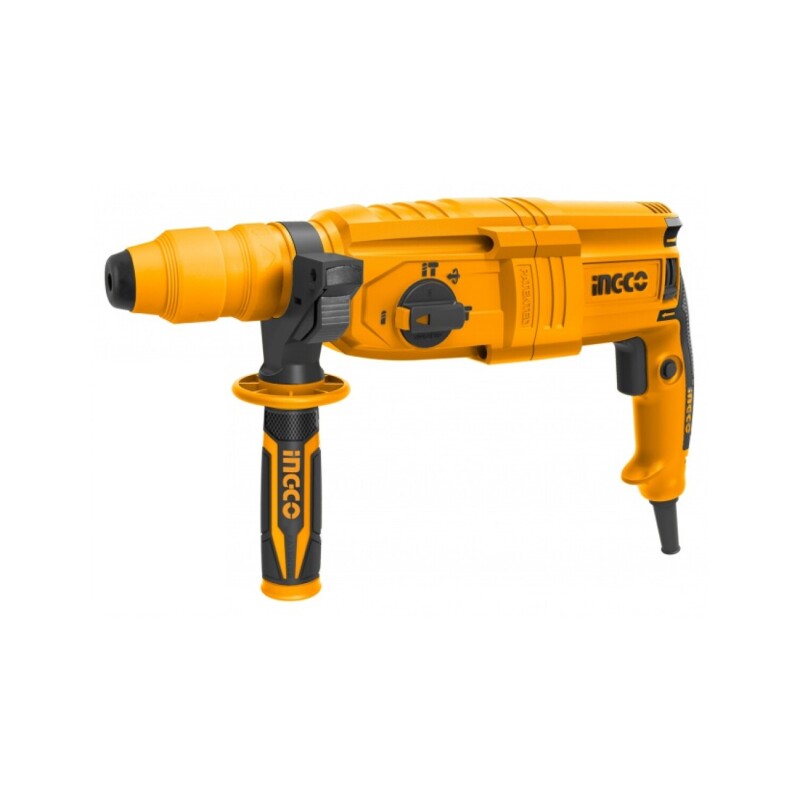 Rotomartillo Ingco de 800w 2.5 Joule + accesorios + valija Amarillo