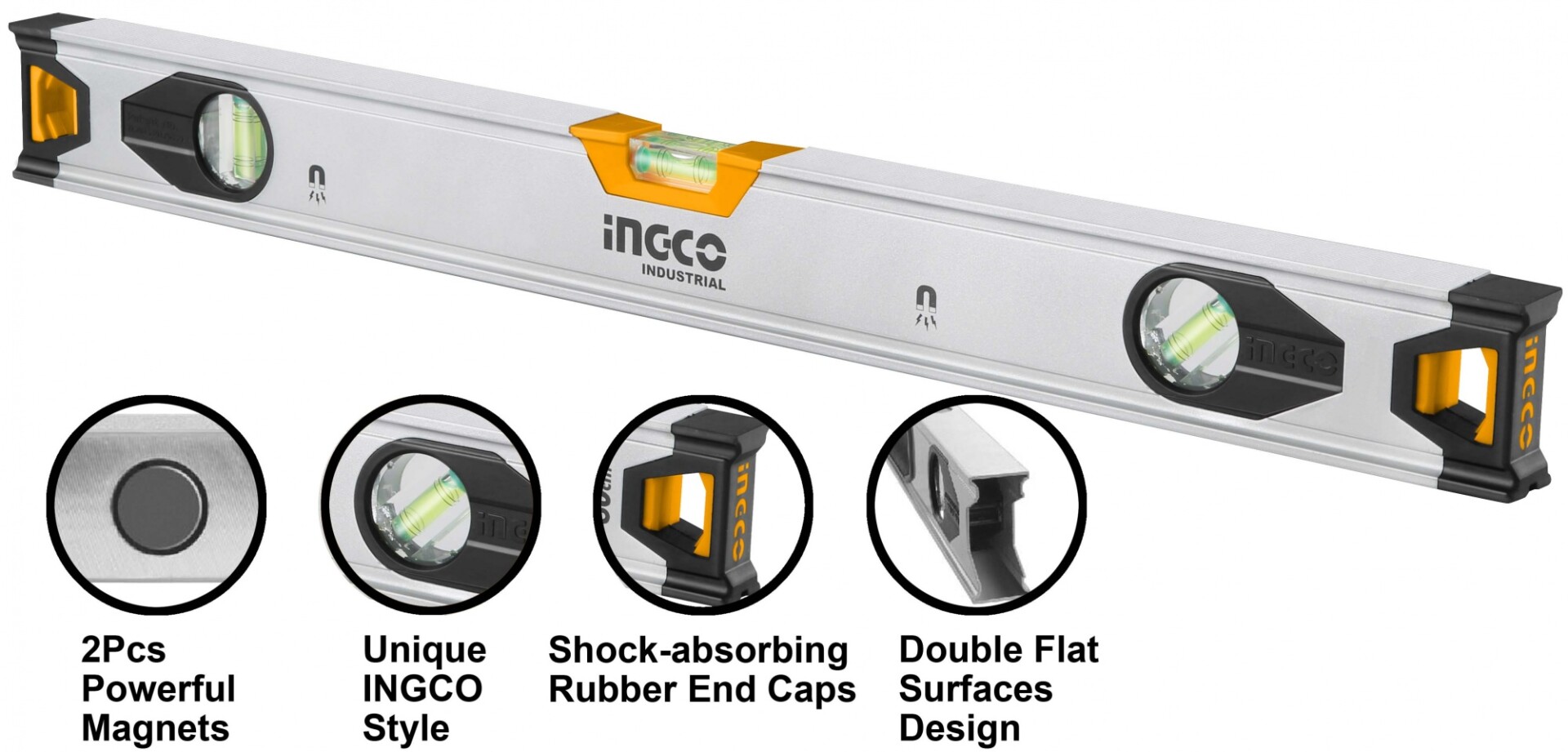 NIVEL IMANTADO 30CM ALUMINIO INGCO HSL38030M 