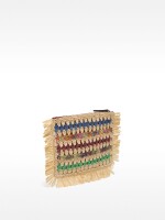Bolso De Mano Multicolor Con Efecto Rafia multicolor