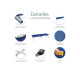 Catre Cama Plegable Metálico Para Camping Con Bolso Azul