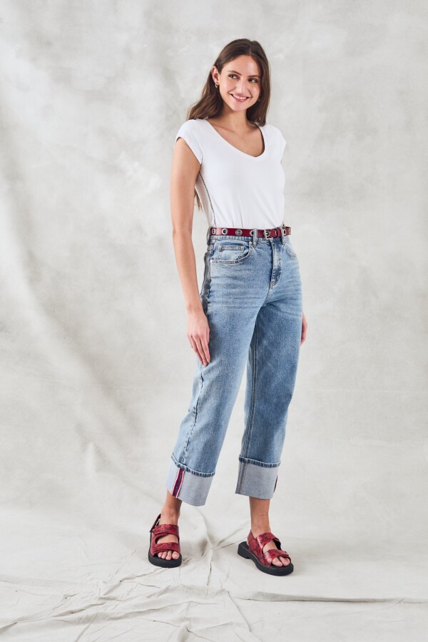 Remera Algodón Elastano Blanco