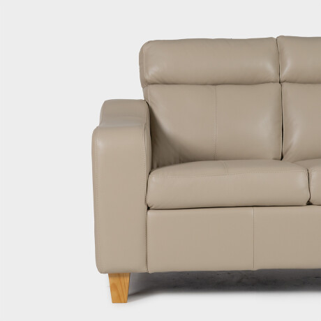 Sofá Milán - Cuero Básico - 2 cuerpos 519 (Beige)