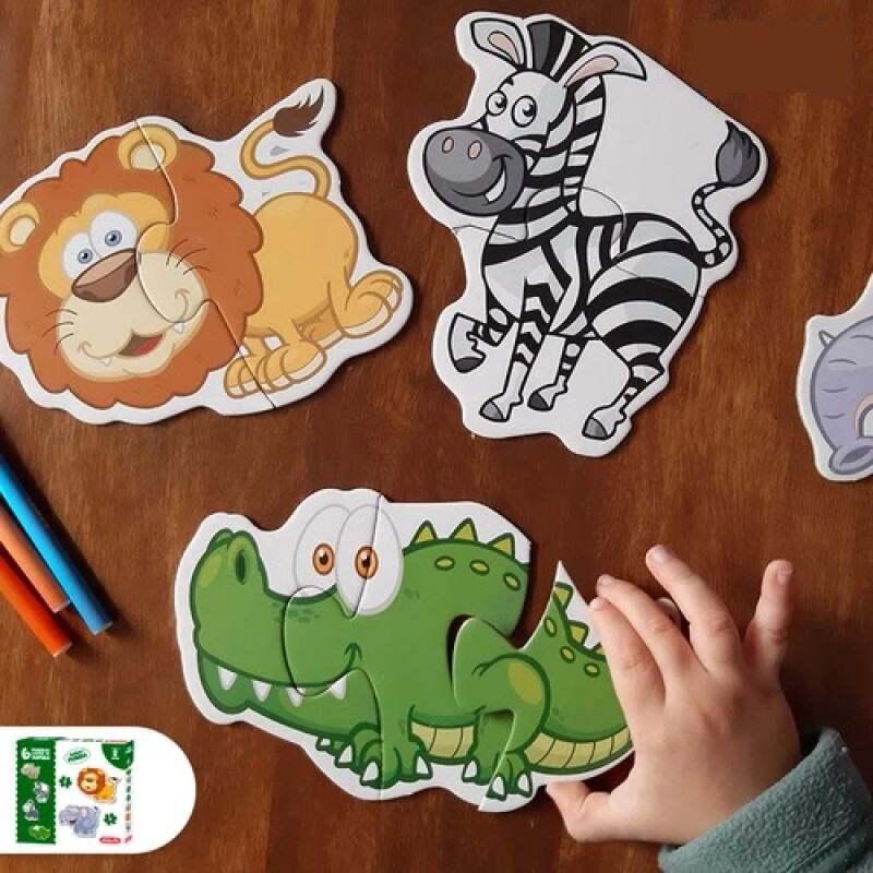 6 puzzles formas de la jungla 6 puzzles formas de la jungla