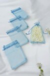 Pack x 100 - Bolsas organza 9x15 cm TURQUESA