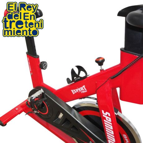 Bicicleta Spinning Profesional Regulable Pulsómetro Rojo