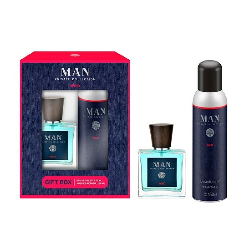 Perfume Man Private Collect. Wild Edt 50ml+desodorante 150ml Perfume Man Private Collect. Wild Edt 50ml+desodorante 150ml