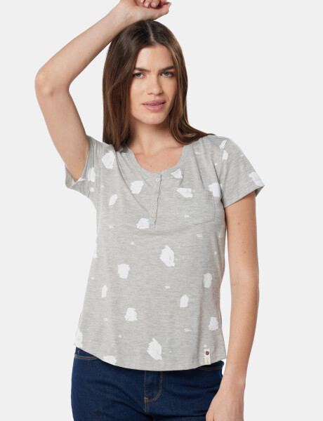 REMERA ESTAMPADA Gris