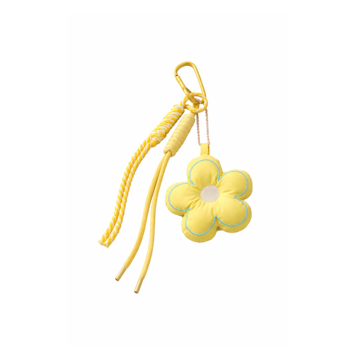 Llavero con Flor y Cuerdas - Amarillo 