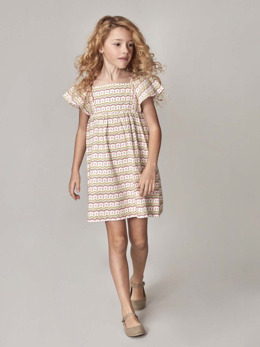 Vestito Print Ikat Piedra