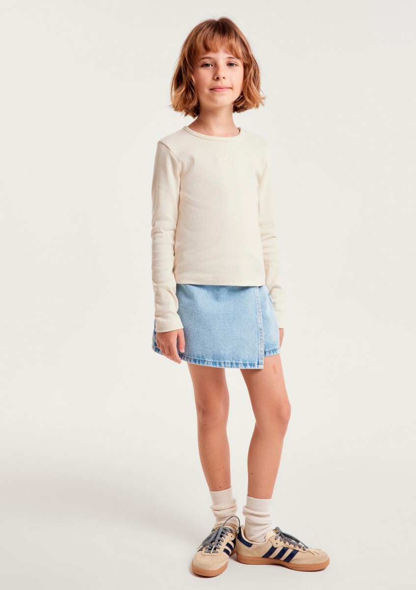 SHORTS POLLERA INFANTIL - GRIS 