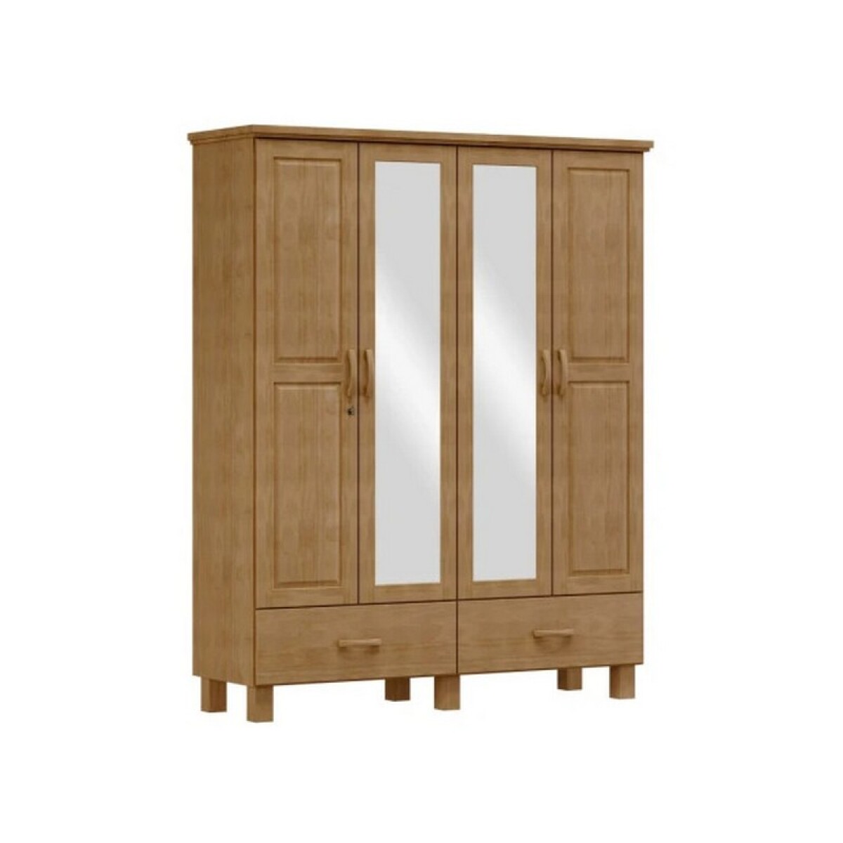 ROPERO FINESTRA BRONZE 4 PUERTAS 2 CAJONES CON ESPEJO FREIJO 