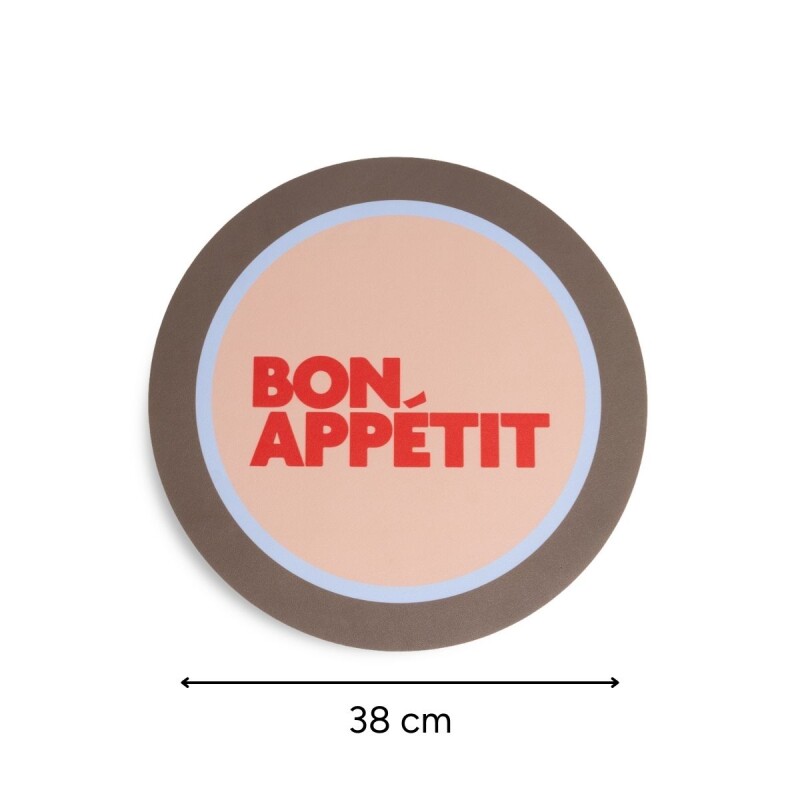 Set x2 manteles individuales circulares de PVC Bon Appetit Set x2 manteles individuales circulares de PVC Bon Appetit