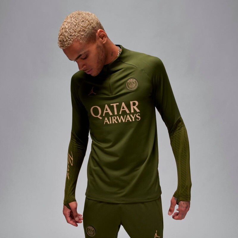 Abrigo Paris Saint-Germain Dri-Fit Strike Drilltop de Hombre Verde