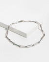 Collares Cortos Metal Collar De Eslabones Mix And Match - Plateado