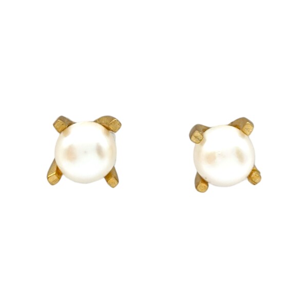 Caravanas Perlas- Oro bajo - Perla española- CA8226 conperla