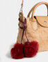 Bandoleras Bandolera Peluche Con Charm - Marron Beige