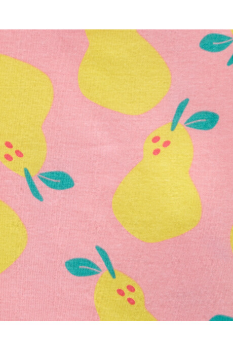 Pijama cuatro piezas de algodón, pantalón, short y dos remeras manga corta Sin color