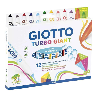 Marcadores Giotto Turbo Giant 12 Colores Marcadores Giotto Turbo Giant 12 Colores