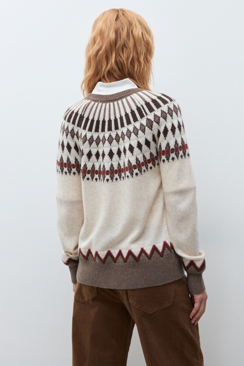 Cardigan Bariloche beige melange