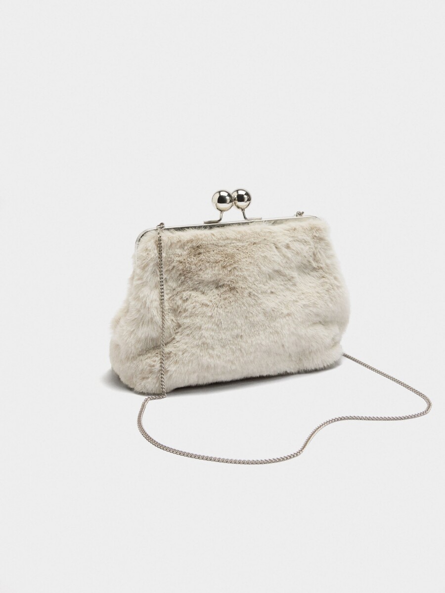 Bolso De Fiesta Efecto Pelo crudo