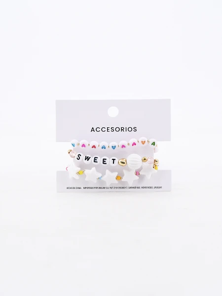 PULSERA SET x 3 MULTICOLOR