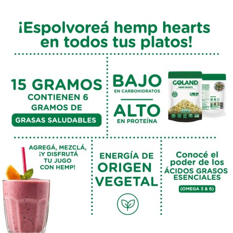 HEMP HEARTS | Semilla de Cáñamo Descascarada 250G HEMP HEARTS | Semilla de Cáñamo Descascarada 250G