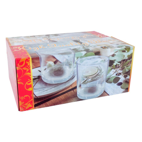 Set de 6 vasos de vidrio Set de 6 vasos de vidrio